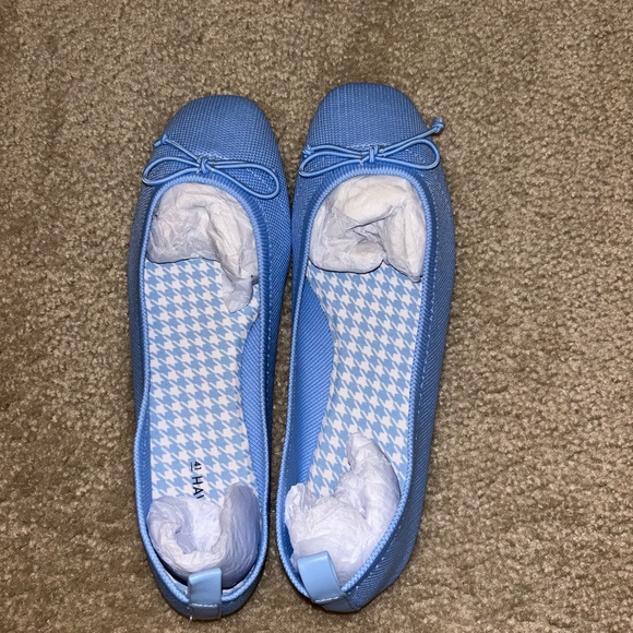 41 Hawthorn Blue Ballet Flats with Bow - Picture 2 of 4